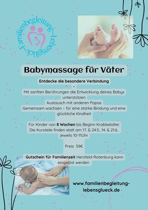 Babymassage Papa Kind Baby